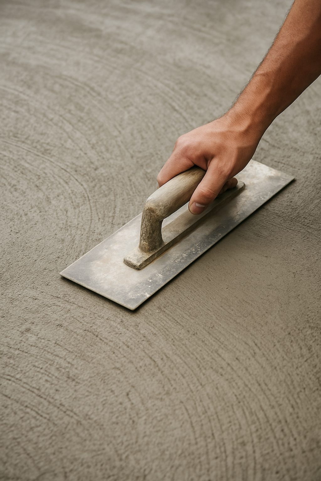 Concrete finish with trowel real life photo-1