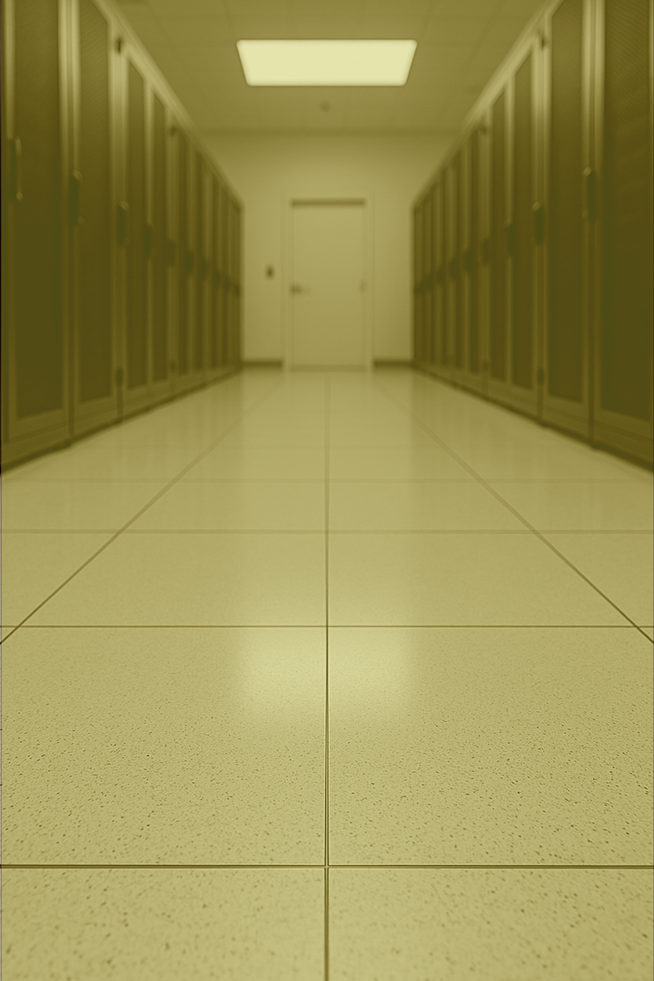 Concrete floor data center