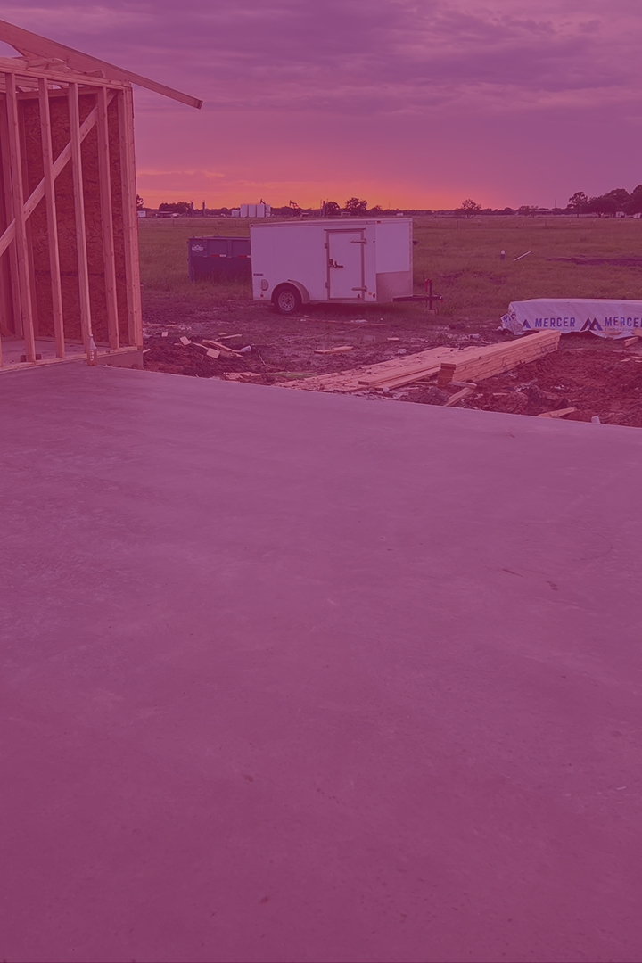 Slab Pour outside, sunny, rainy, windy